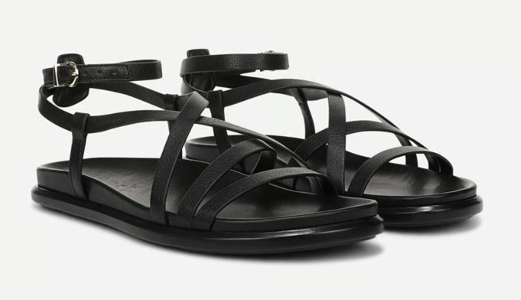 Sandal nữ Naturalizer Women's Fame Sandal Color  Black Faux Leather - Giày nữ xuất dư Âu, Mỹ