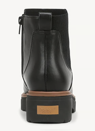 Boot nữ VNXK da bò thật Dr. Scholl's Women's Bring Vibes Chelsea Boot Color Black  Leather- Hàng xuất Mỹ