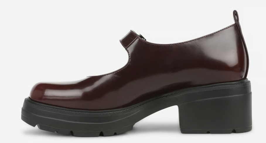 Giày nữ VNXK SOUL Naturalizer Womens Lea Lug Sole Mary Jane Color Merlot Red Faux Leather - Giày nữ xuất Mỹ, Âu