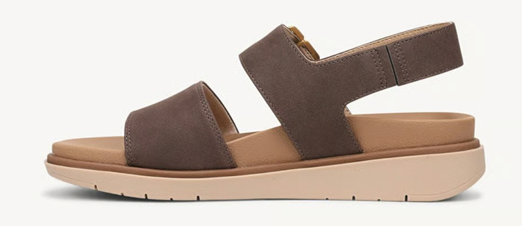 Sandal nữ Dr. Scholl's Women's Posie Slingback Sandal Color Dark Brown Faux Leather- Giày xuất dư Mỹ