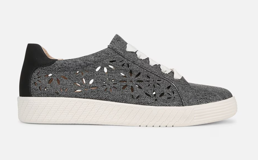 Giày Sneaker Nữ SOUL Neela-Perf Sneaker Color Black Denim Pattern Faux Leather - Giày nữ xuất khẩu Âu, Mỹ