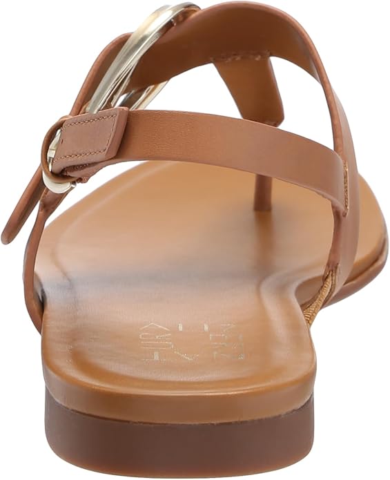 Sandal nữ Naturalizer Womens Taylor T-Strap Slingback Flat Sandal Color Saddle Tan Brown - Giày nữ xuất dư Âu, Mỹ