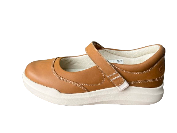 Giày búp bê Mary Jane nữ siêu nhẹ Women's Casual Mary Jane No. 19 Color Cognac - Giày nữ xuất khẩu Âu, Mỹ