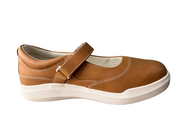 Giày búp bê Mary Jane nữ siêu nhẹ Women's Casual Mary Jane No. 19 Color Cognac - Giày nữ xuất khẩu Âu, Mỹ