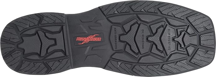 Giày bảo hộ nam, giày đi xe PKL, giày đi phượt da cá sấu thật, chống nước, đế cách điện và chống đinh chính hãng DOUBLE-H Men's Phantom Rider Arbiter 6" Romeo Wide Square Composite Toe Work Boots with Carib Dusky Leather Upper, Comfort Footbed, EH-Rated - Giày xuất dư Mỹ
