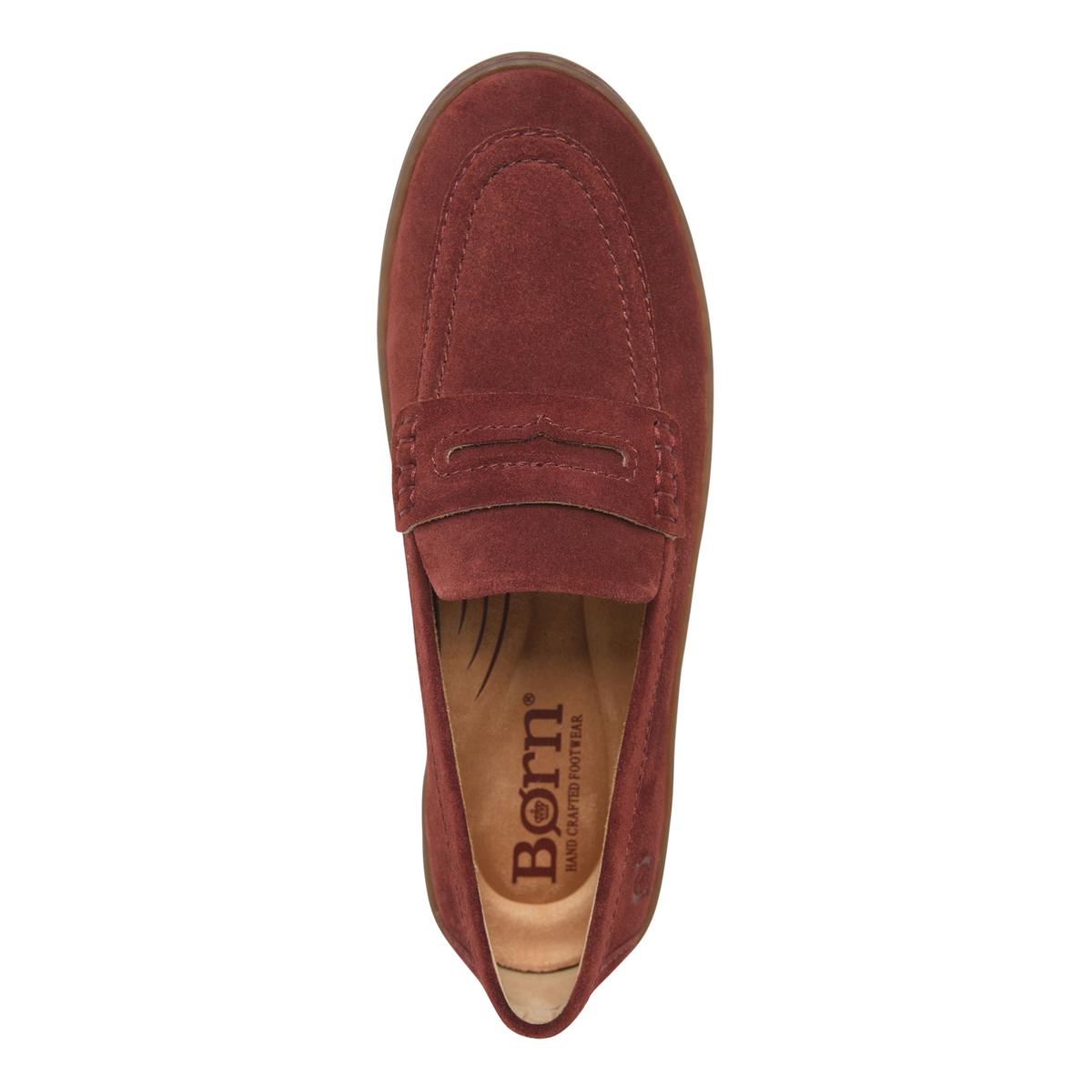 Giày nam da thật Born Mens Born Suede Loafer Red Color  - Giày nam xuất khẩu Mỹ, Eu