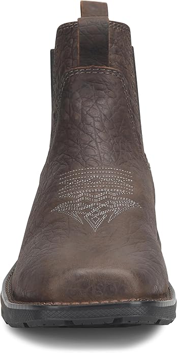 Giày bảo hộ nam, giày đi xe PKL, giày đi phượt da cá sấu thật, chống nước, đế cách điện và chống đinh chính hãng DOUBLE-H Men's Phantom Rider Arbiter 6" Romeo Wide Square Composite Toe Work Boots with Carib Dusky Leather Upper, Comfort Footbed, EH-Rated - Giày xuất dư Mỹ