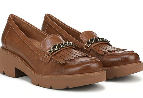 Giày nữ VNXK SOUL Naturalizer Women's Celia Lug Loafer Color Chestnut Brown Faux Leather - Giày nữ xuất Mỹ, Âu