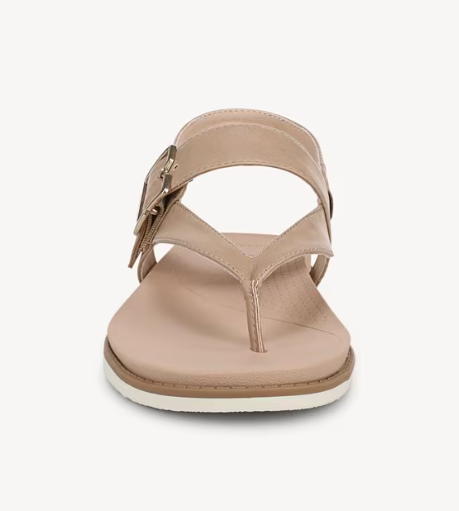 Sandal nữ Dr. Scholl's Women's So Chill Thong Sandal Color Cuban Sand Faux Leather - Giày xuất dư Mỹ