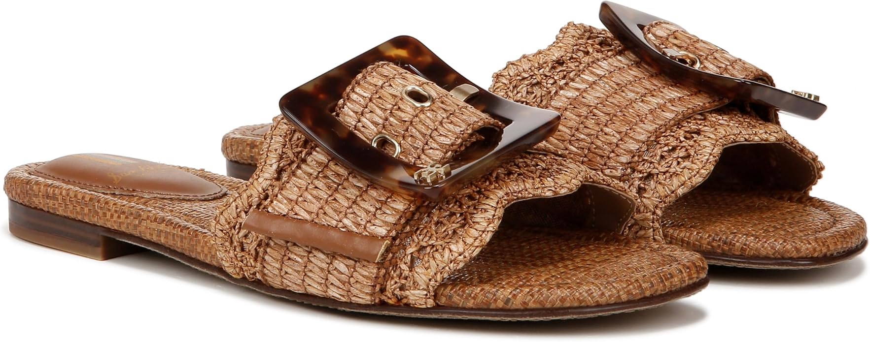 Sandal nữ Sam Edelman Sandales plates Bambi pour femme Couleur Raphia Cuoio - Giày nữ xuất dư Âu, Mỹ