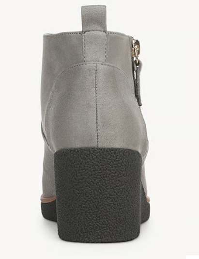 Boot nữ da thật Dr. Scholl's Women's Bianca Wedge Bootie Color Calm Grey Microfiber - Giày nữ xuất khẩu Âu, Mỹ