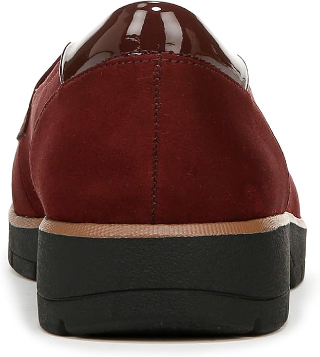 Giày nữ da bò thật VNXK Dr. Scholl's Shoes Women's Nice Day Loafer Color California Wine - Giày da xuất khẩu Mỹ
