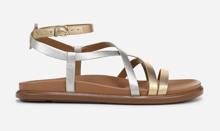 Sandal nữ Naturalizer Women's Fame Sandal Color Metallic Multi Faux Leather - Giày nữ xuất dư Âu, Mỹ