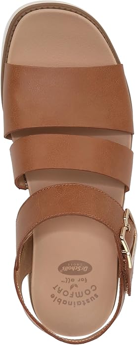 Sandal nữ Dr. Scholl's Shoes Women's Island Glow Strappy Flat Sandal Color Honey- Giày xuất dư Mỹ