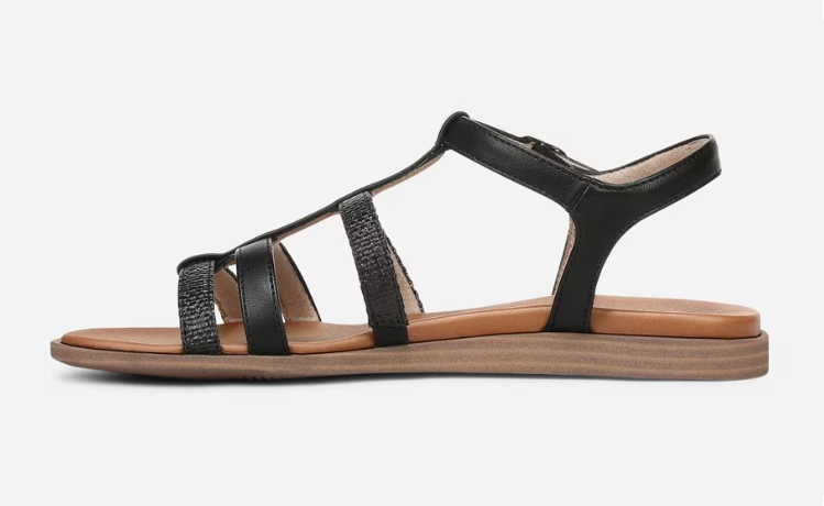 Sandal nữ Naturalizer womens Julia Strappy Sandal Color Black - Giày nữ xuất dư Âu, Mỹ