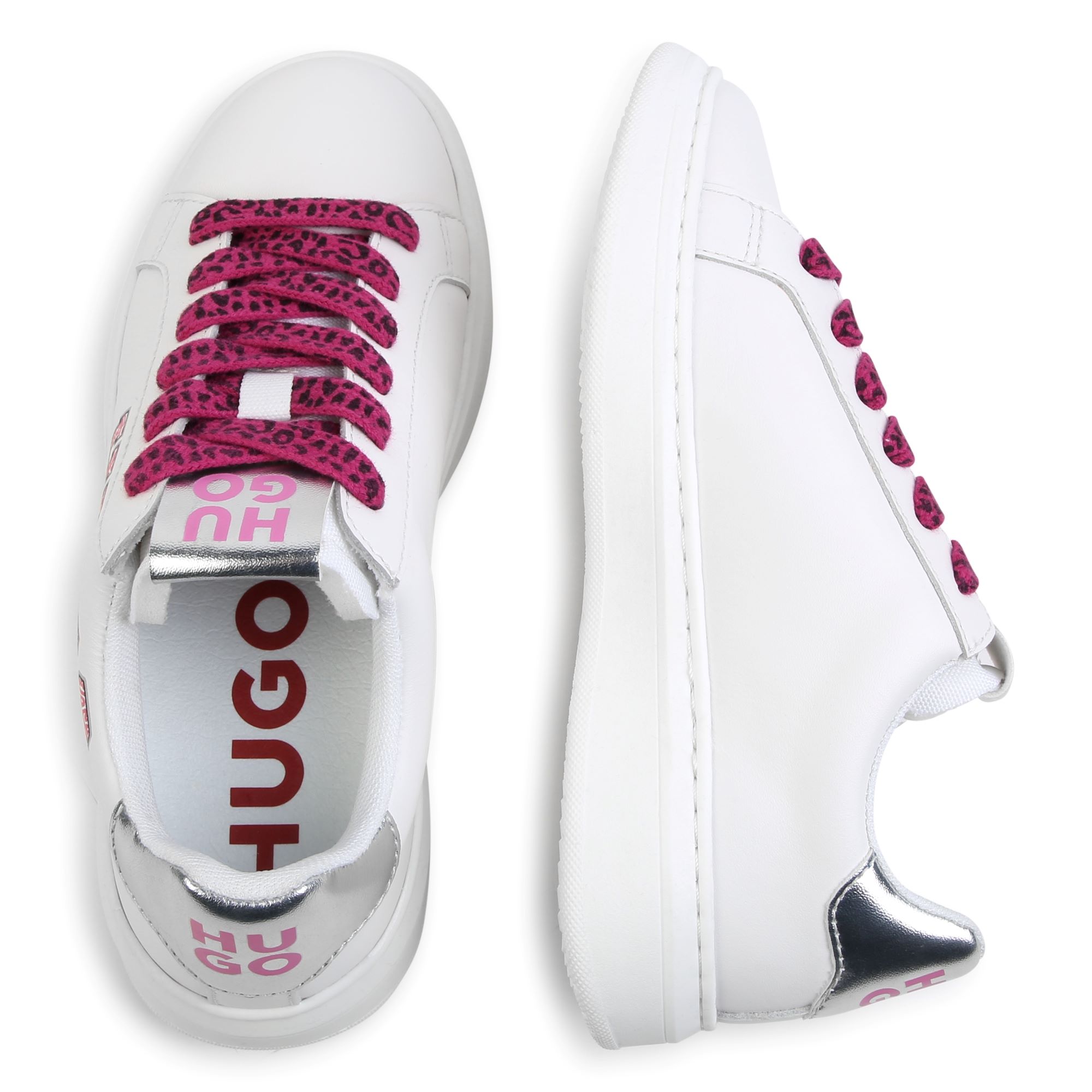 Giày sneaker nữ VNXK Hugo màu trắng - Giày nữ xuất dư Âu, Mỹ