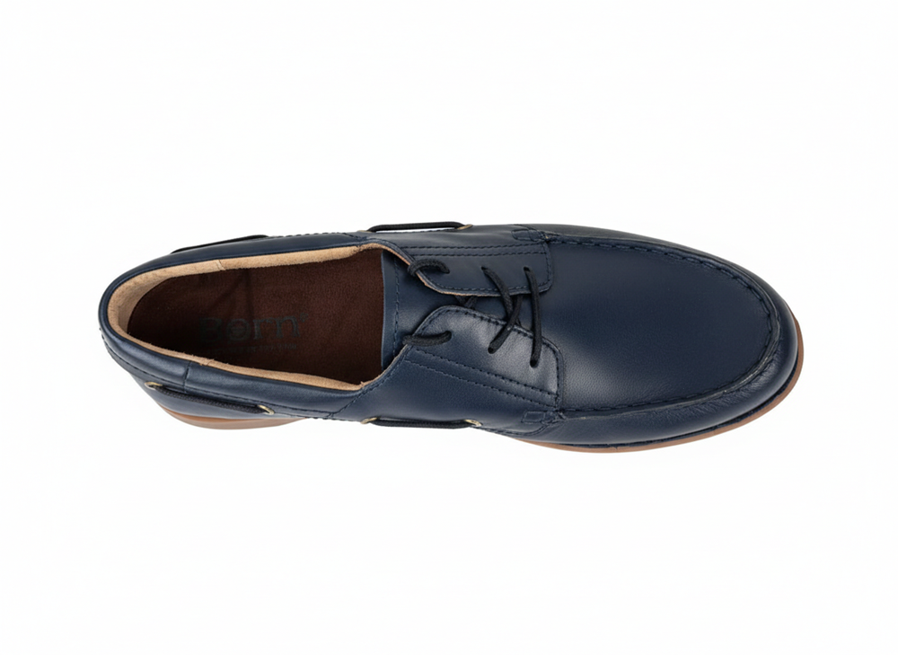 Giày nam da thật Born Men's Explorer 3-Eye Color Navy (Blue) - Giày nam xuất khẩu Mỹ, Eu