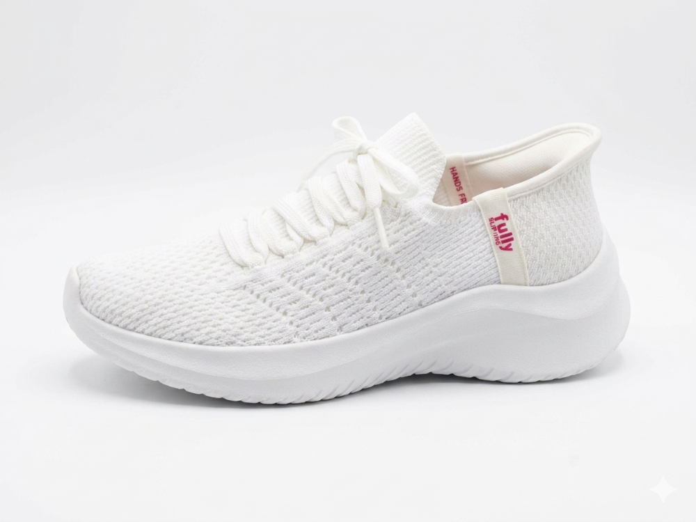 Giày thể thao nữ Fully Go Walk slip-on sneakers for women siêu nhẹ, siêu êm màu trắng
