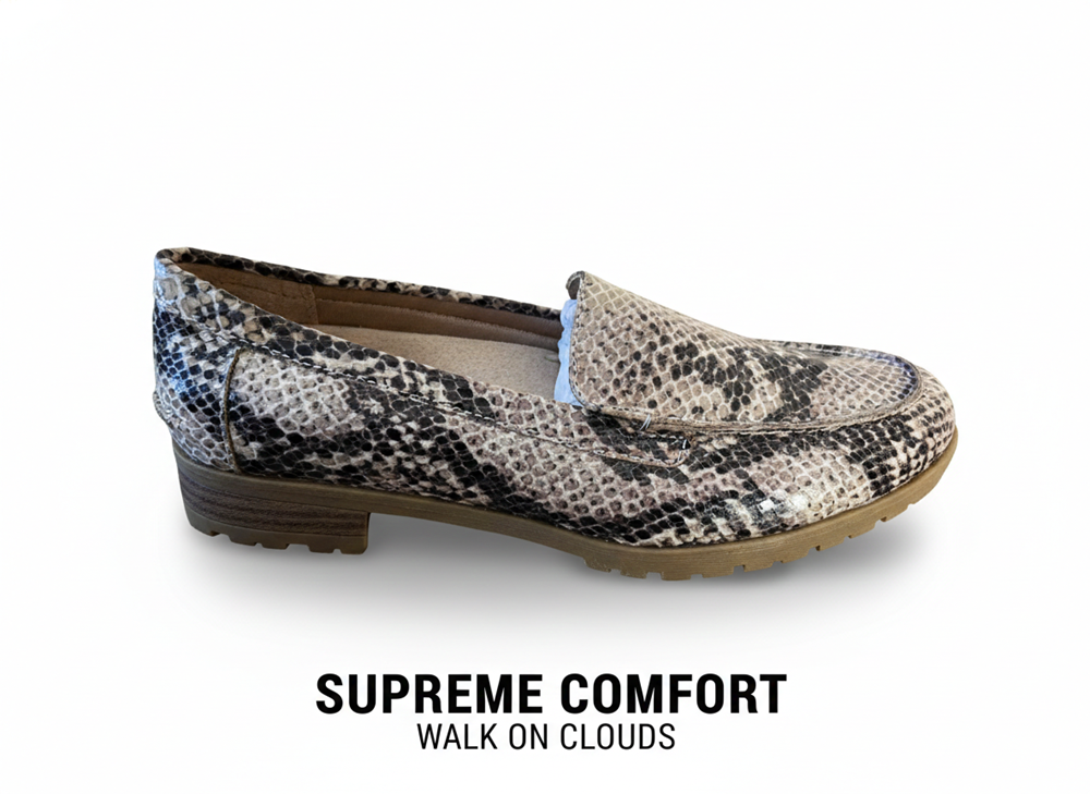 Giày lười nữ Naturalizer da bò thật vân trăn - Giày nữ xuất Âu, Mỹ