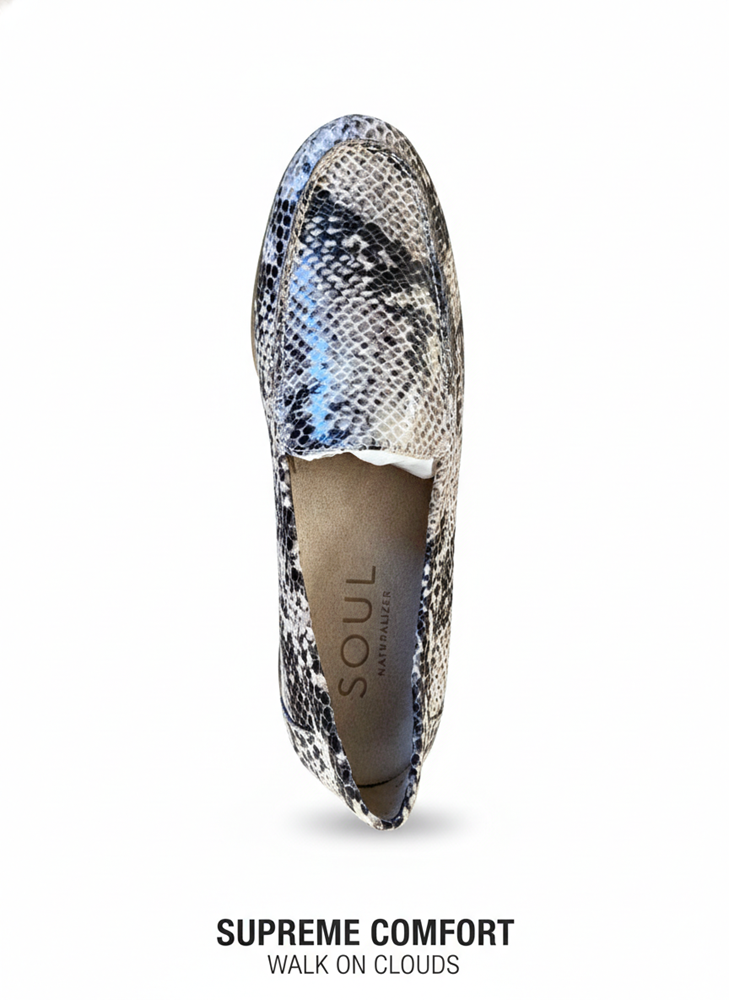 Giày lười nữ Naturalizer da bò thật vân trăn - Giày nữ xuất Âu, Mỹ