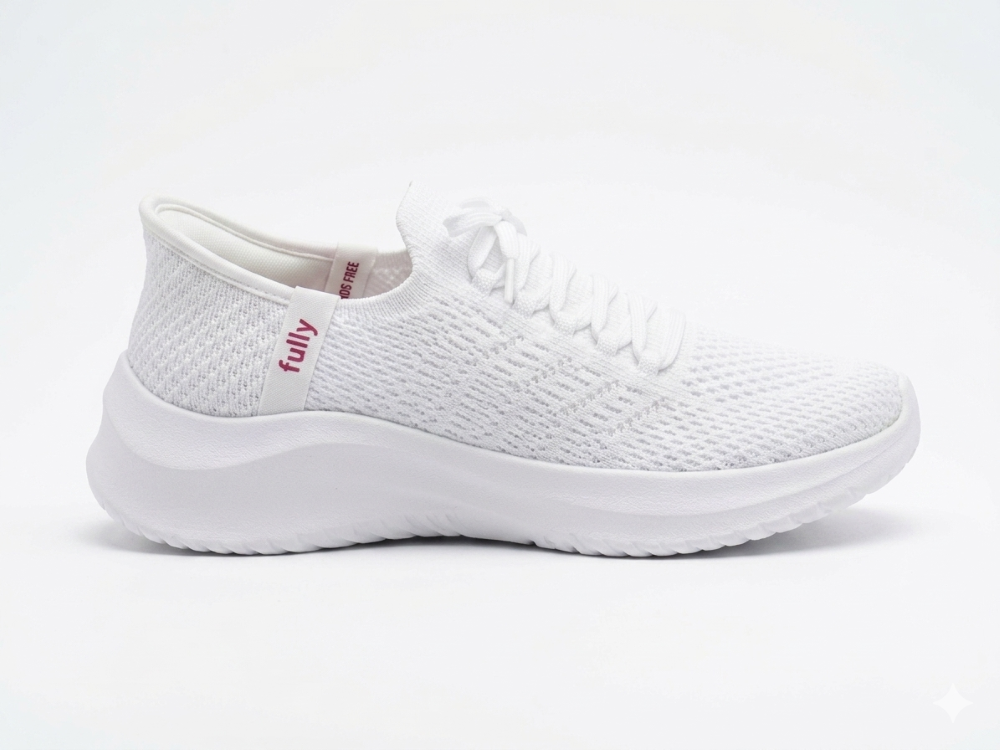 Giày thể thao nữ Fully Go Walk slip-on sneakers for women siêu nhẹ, siêu êm màu trắng
