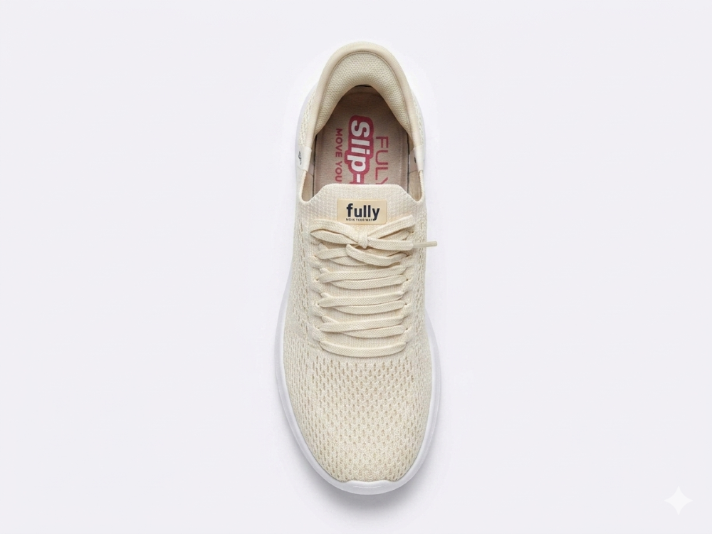 Giày thể thao nữ Fully Go Walk slip-on sneakers for women siêu nhẹ, siêu êm màu be