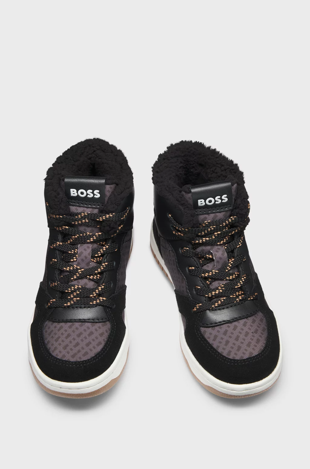 Giày sneaker nữ VNXK BOSS trainers in mixed materials with faux-shearling lining - Giày nữ xuất dư Âu, Mỹ