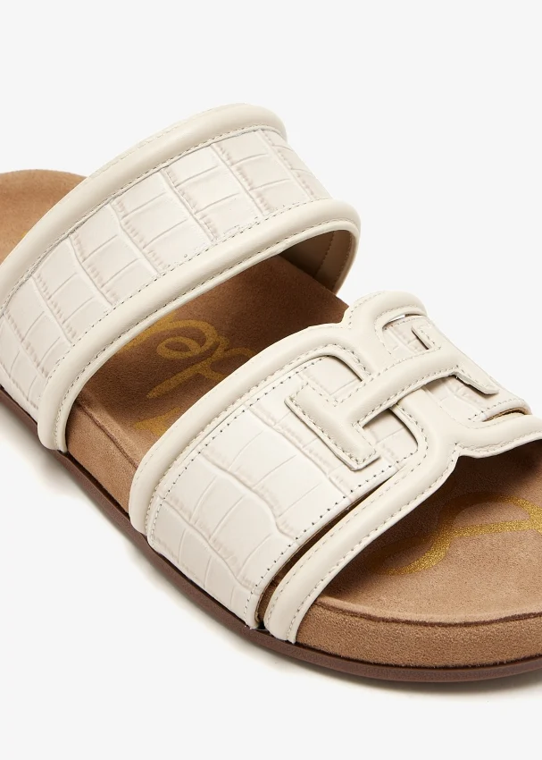 Sandal nữ Sam Edelman Rowan Slide Footbed Sandal COLOR:  Modern Ivory Leather - Giày nữ xuất Âu, Mỹ