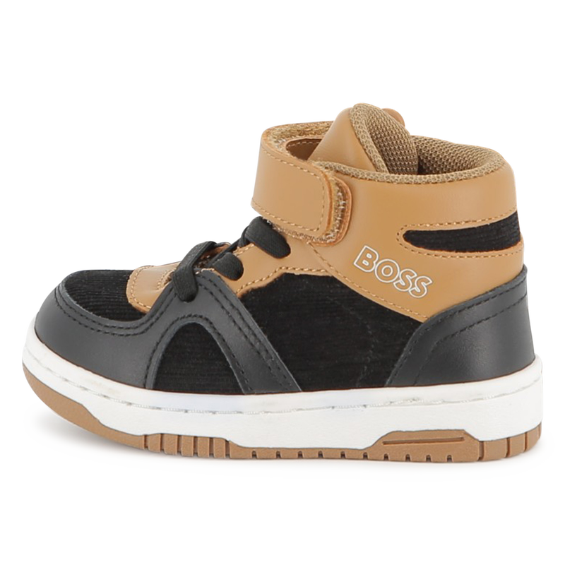 GIÀY BÉ TRAI CHÍNH HÃNG HUGO BOSS – BOSS BOYS SNEAKERS BLACK | MẪU XUẤT DƯ ÂU, MỸ 2025