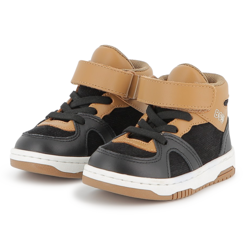 GIÀY BÉ TRAI CHÍNH HÃNG HUGO BOSS – BOSS BOYS SNEAKERS BLACK | MẪU XUẤT DƯ ÂU, MỸ 2025