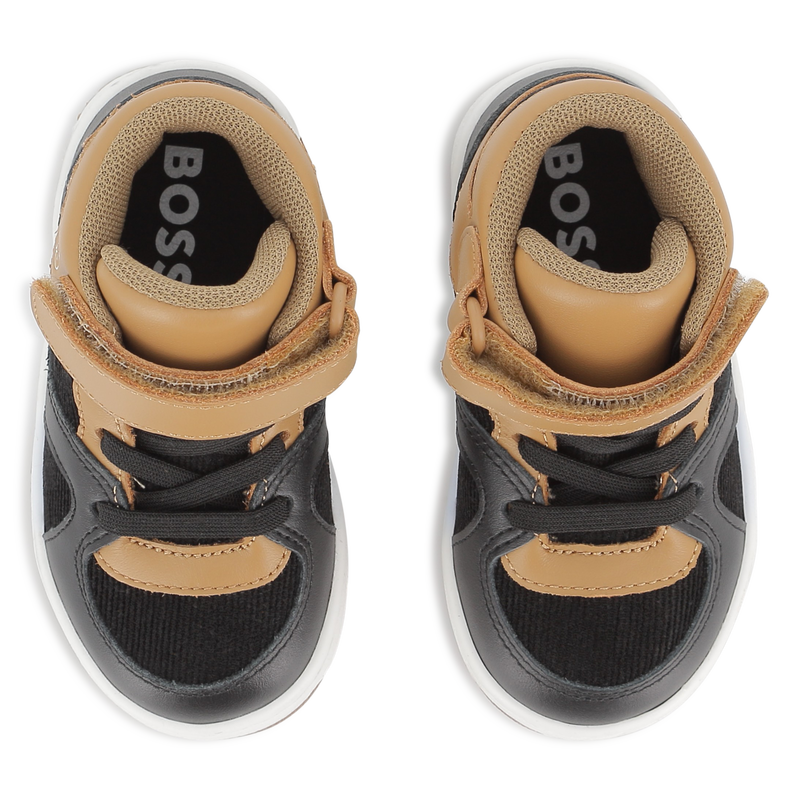 GIÀY BÉ TRAI CHÍNH HÃNG HUGO BOSS – BOSS BOYS SNEAKERS BLACK | MẪU XUẤT DƯ ÂU, MỸ 2025