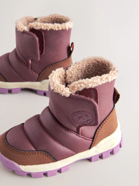 Giày Trẻ Em Burgundy Red Thinsulate Quilted Boots – Chính Hãng Next, Xuất Dư Cao Cấp, Giá Cực Sốc!