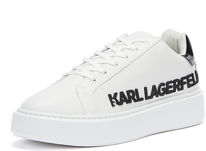 Giày nữ Karl Lagerfeld Paris Inject Logo Womens White/Black Trainers  - Giày nữ xuất dư Âu, Mỹ xịn