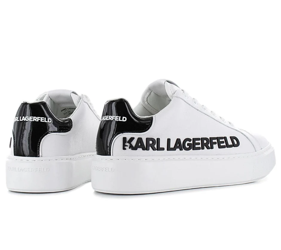 Giày nữ Karl Lagerfeld Paris Inject Logo Womens White/Black Trainers  - Giày nữ xuất dư Âu, Mỹ xịn