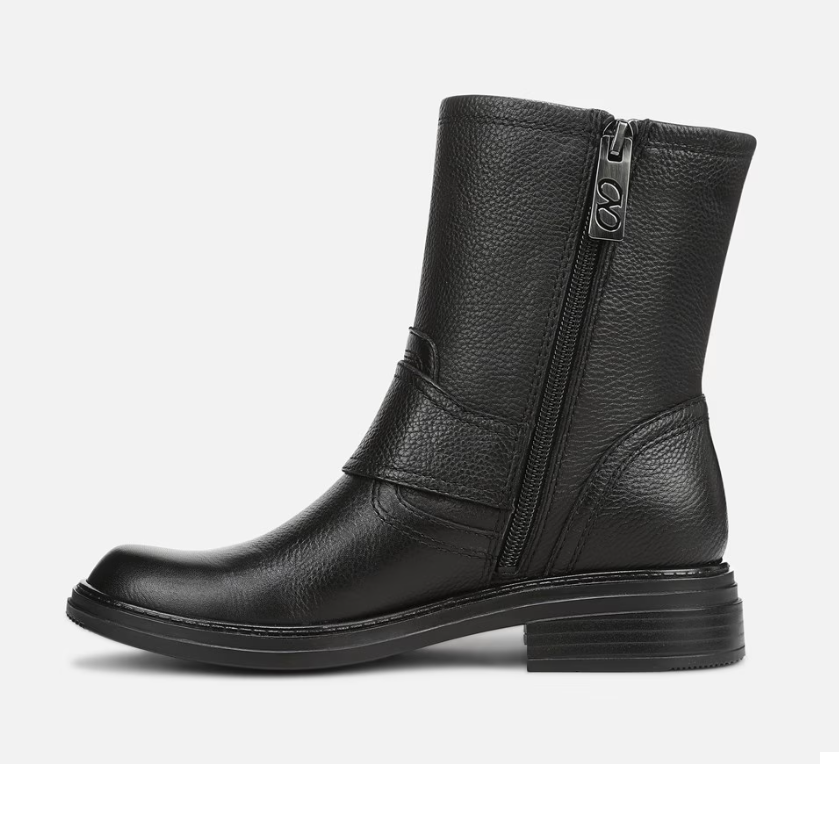 Boot nữ Naturalizer Women's Optimus Moto Boot Color Black Leather - Giày nữ xuất khẩu Âu, Mỹ