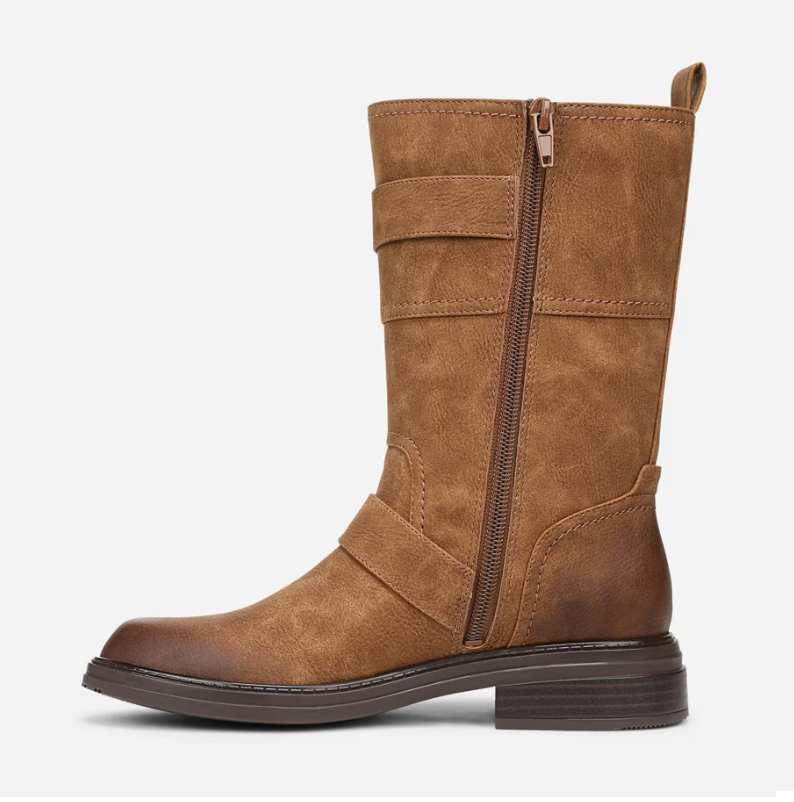 Boot nữ Naturalizer Women's Latoya Moto Boot Color Tan Fabric - Giày nữ xuất khẩu Âu, Mỹ