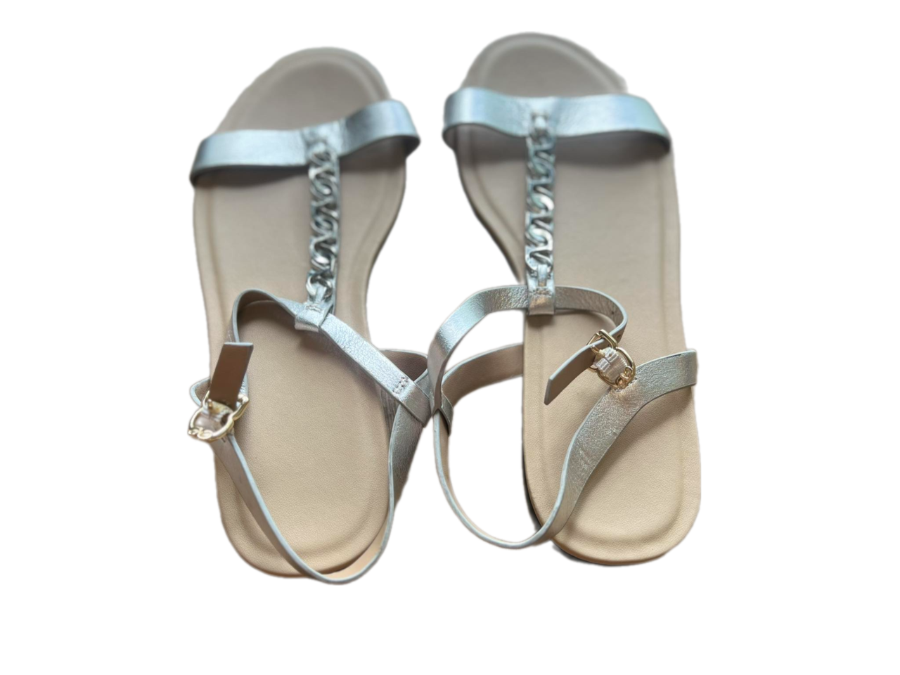 Giày sandal nữ Naturalizer quai đôi phối xích đế bằng - Hàng xuất Mỹ