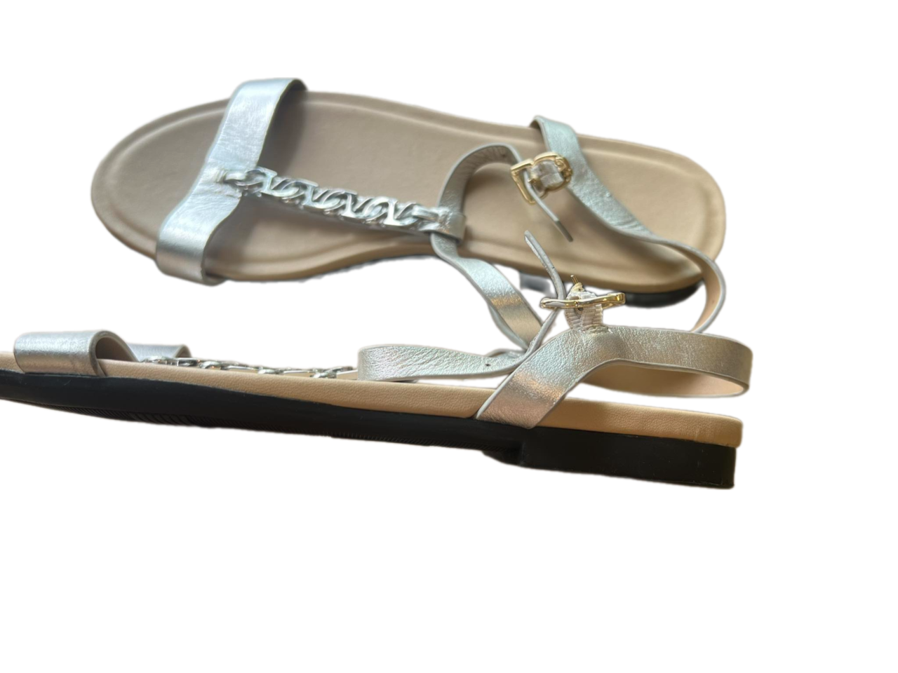 Giày sandal nữ Naturalizer quai đôi phối xích đế bằng - Hàng xuất Mỹ