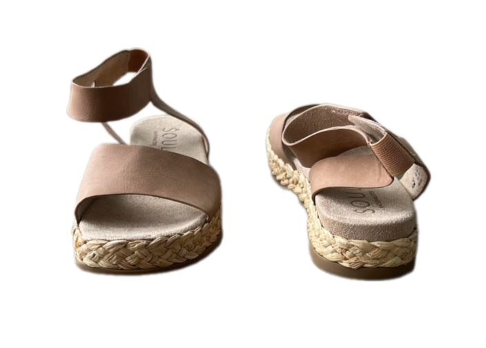 Dép Sandal nữ quai hậu màu da Soul Naturalizer women's Trendy Flat Sandal - Hàng xuất Mỹ