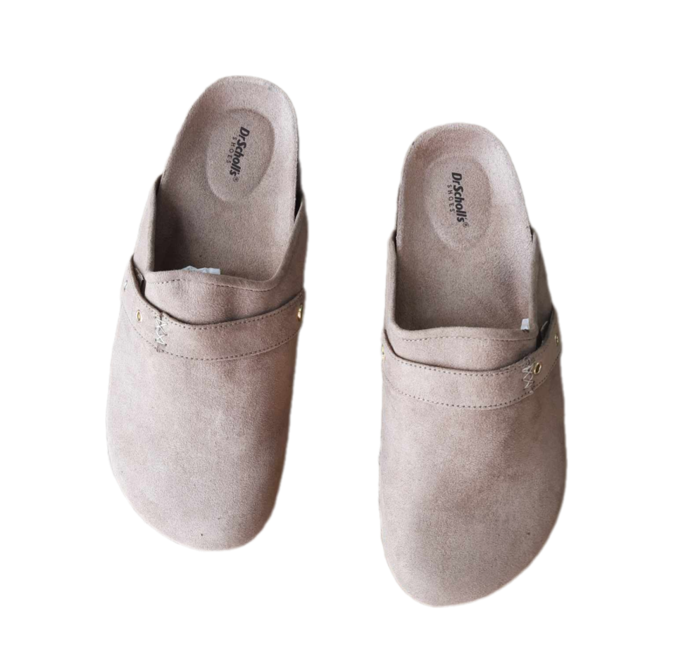 Dép sục nữ NEW Womens DR. SCHOLL'S LOUIS ICONIC Taupe FABRIC Clog - Giày xuất dư Mỹ