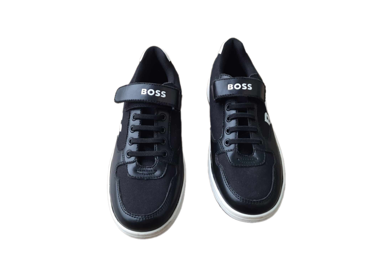 Giày thể thao nữ Boss trainers in mixed materials with logo details - Giày nữ xuất khẩu Âu, Mỹ