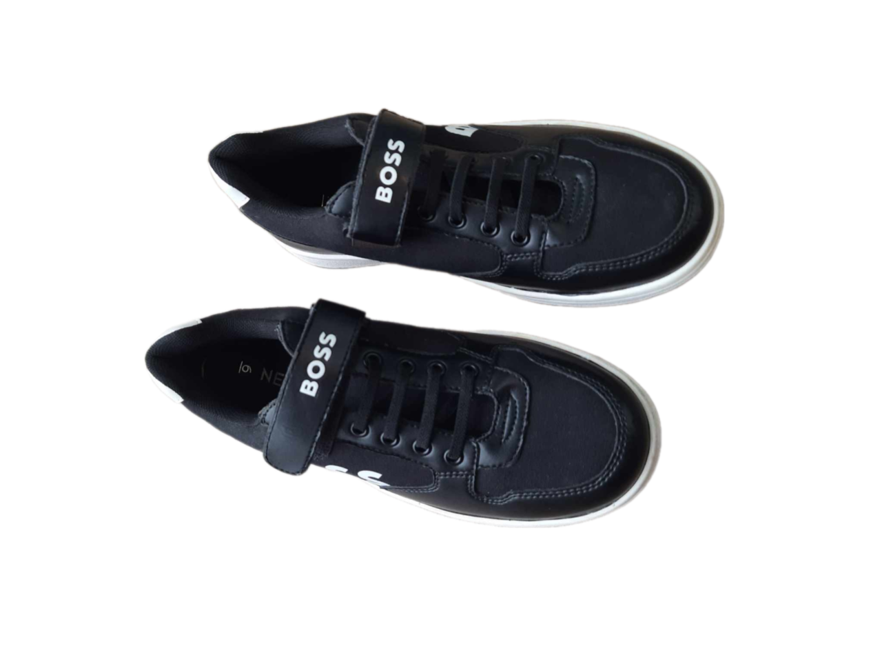 Giày thể thao nữ Boss trainers in mixed materials with logo details - Giày nữ xuất khẩu Âu, Mỹ