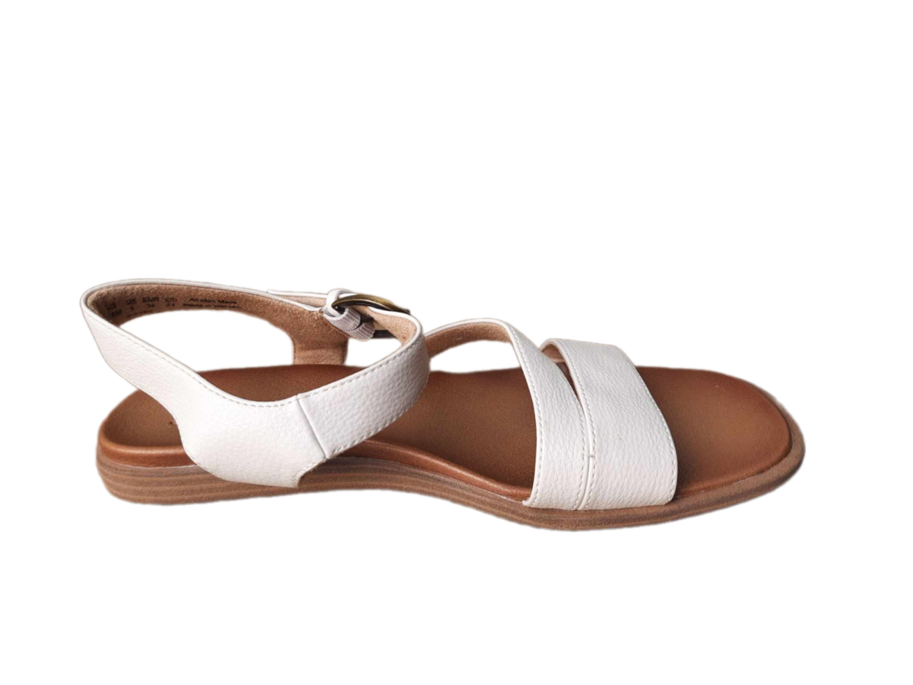 Dép Sandal Nữ SOUL Naturalizer Womens Jayvee Strappy Flat Sandal màu trắng - Giày nữ xuất khẩu Âu, Mỹ