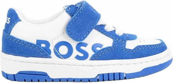 Giày Trẻ Em Hugo Boss Baby - Boy Mini Me Suede Sneakers, Blue | Hàng Xuất Dư Chính Hãng