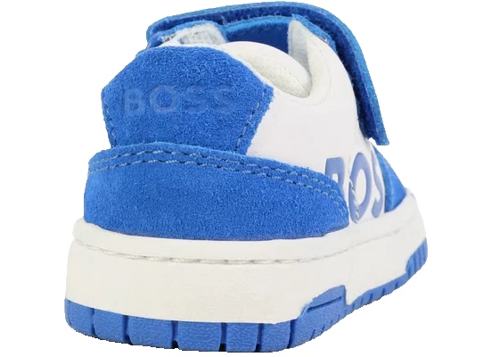Giày Trẻ Em Hugo Boss Baby - Boy Mini Me Suede Sneakers, Blue | Hàng Xuất Dư Chính Hãng