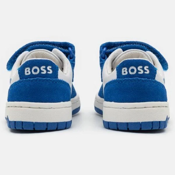 Giày Trẻ Em Hugo Boss Baby - Boy Mini Me Suede Sneakers, Blue | Hàng Xuất Dư Chính Hãng