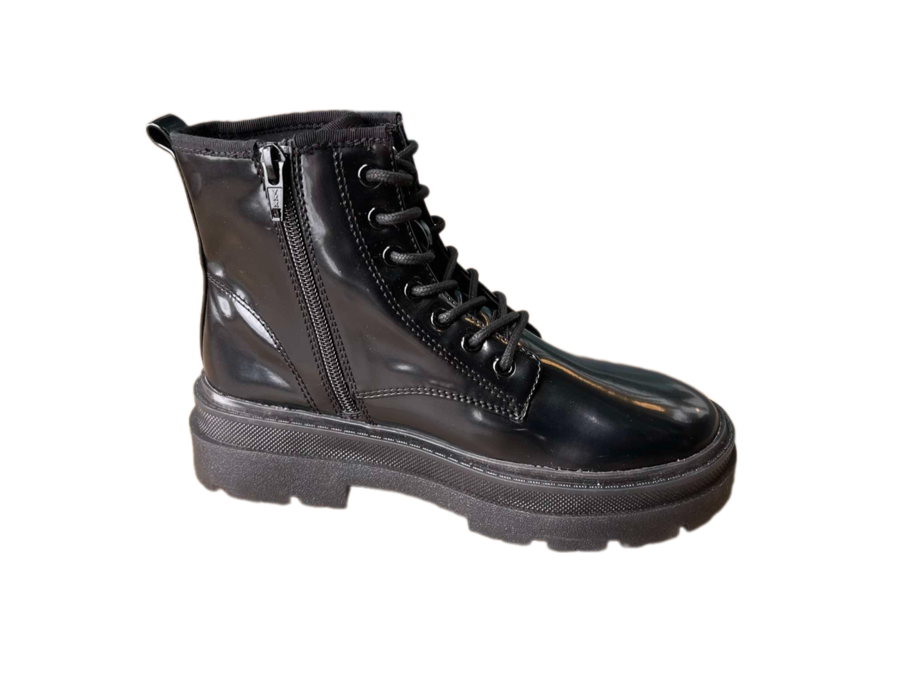 Boot nữ da thật Next màu đen bóng  - Giày da xuất dư sang Mỹ