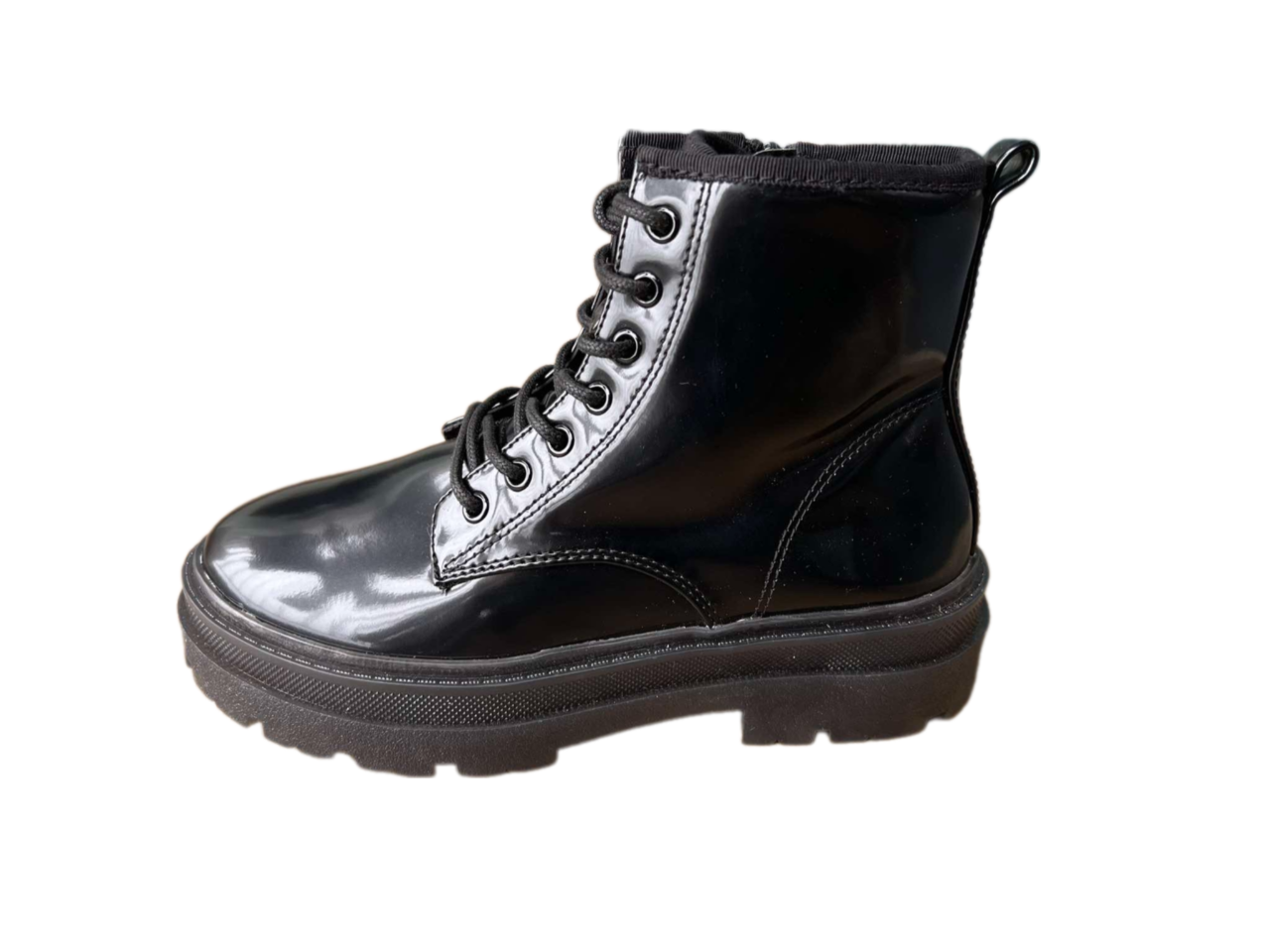 Boot nữ da thật Next màu đen bóng  - Giày da xuất dư sang Mỹ