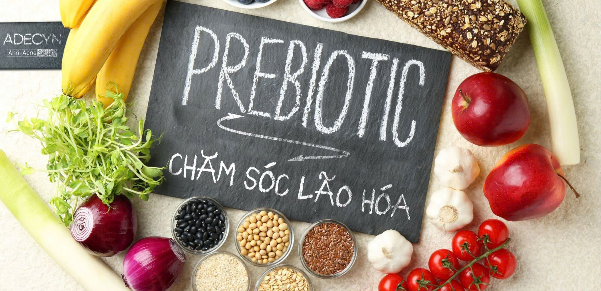 Prebiotics trong chăm sóc da lão hoá