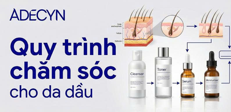 Quy trình chăm sóc cho da dầu